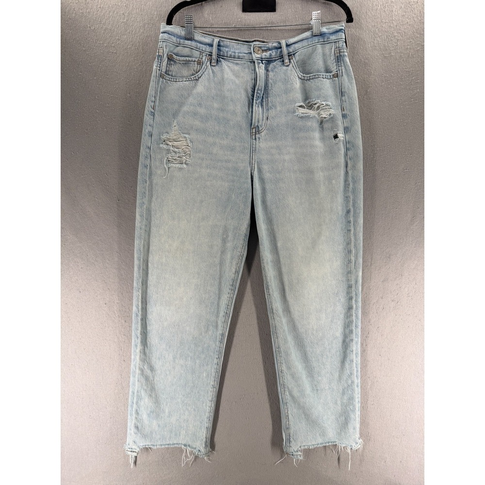American Eagle Jeans Size 10 Highest Rise 90s Boyfriend Stretch Light Stone Wash